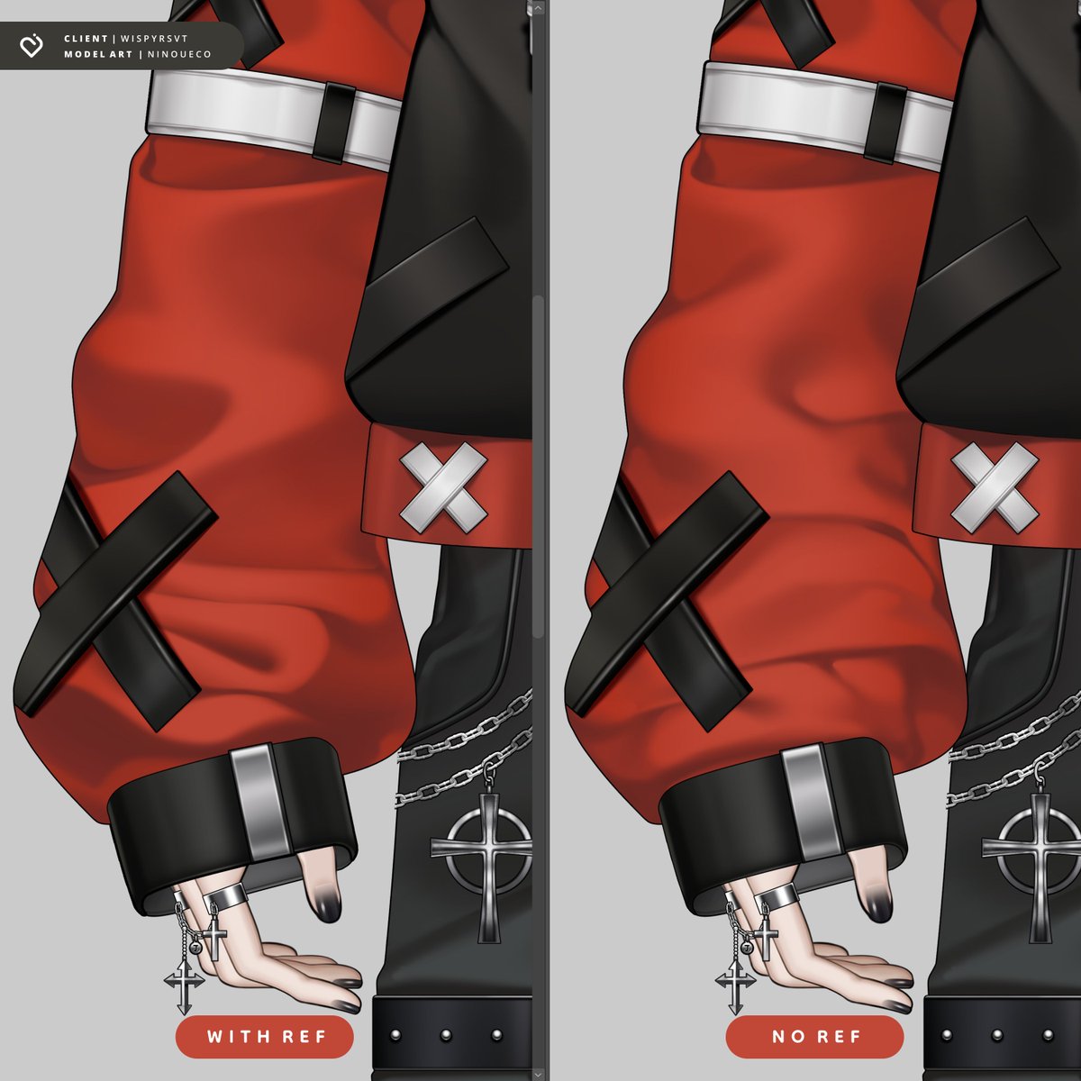 ninoueco's tweet photo. following sleeve references doesn't always guarantee the look I want
so it's important to be able to trust the process and work in my own understanding of clothing folds to achieve that 🤔 https://t.co/47a0ZJtknA