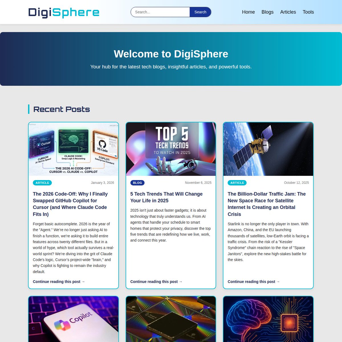 mmj_developer's tweet photo. Built DigiSphere—a full-stack tech blog platform. 💻

Built with Core PHP &amp; MySQL. Spent a lot of time making sure the UI stayed super clean and responsive because navigating a blog shouldn't be a chore. ✨

📷 Live Link: https://t.co/9y0tGEJIIh 

#PHP #WebDev #FullStack https://t.co/mHUhAO8xYE