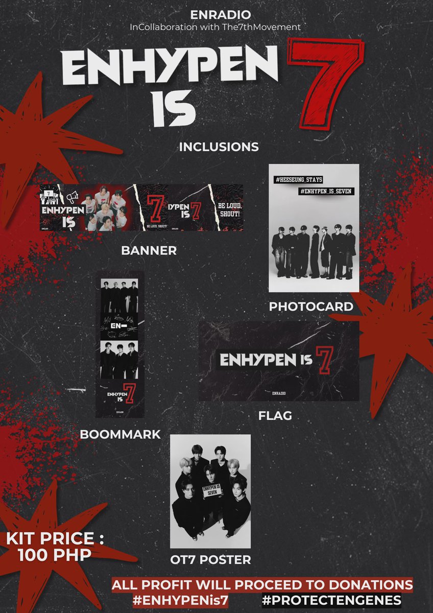 This is ENRADIO 🎤

Erase one, you face all.

🔥 FANMADE protest kit
✨ DONATION collaboration with <a href="/The7thMovement/">The LHS Movement #ENHYPEN_IS_7</a> 

We don’t beg.
We don’t stay silent.
We move as ONE.

Register Now:
forms.gle/m6kdHtTqgk12VG…

#ENHYPENis7 
#OT7FOREVER #HEESEUNG
#ENRADIO