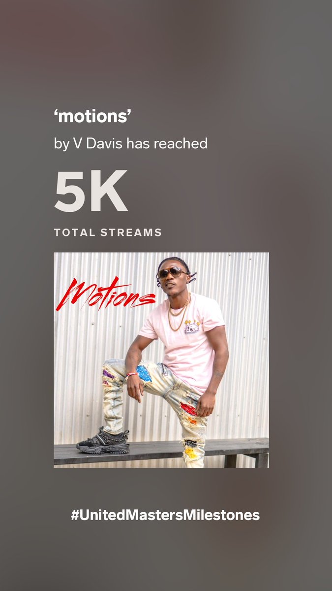 vashaund1made's tweet photo. 3 singles. 5K streams each. 📈
Appreciate everybody pressing play and supporting the vision.
We just getting started. 🚀
#UnitedMastersMilestones #VDavis https://t.co/hYMBUWbSJJ