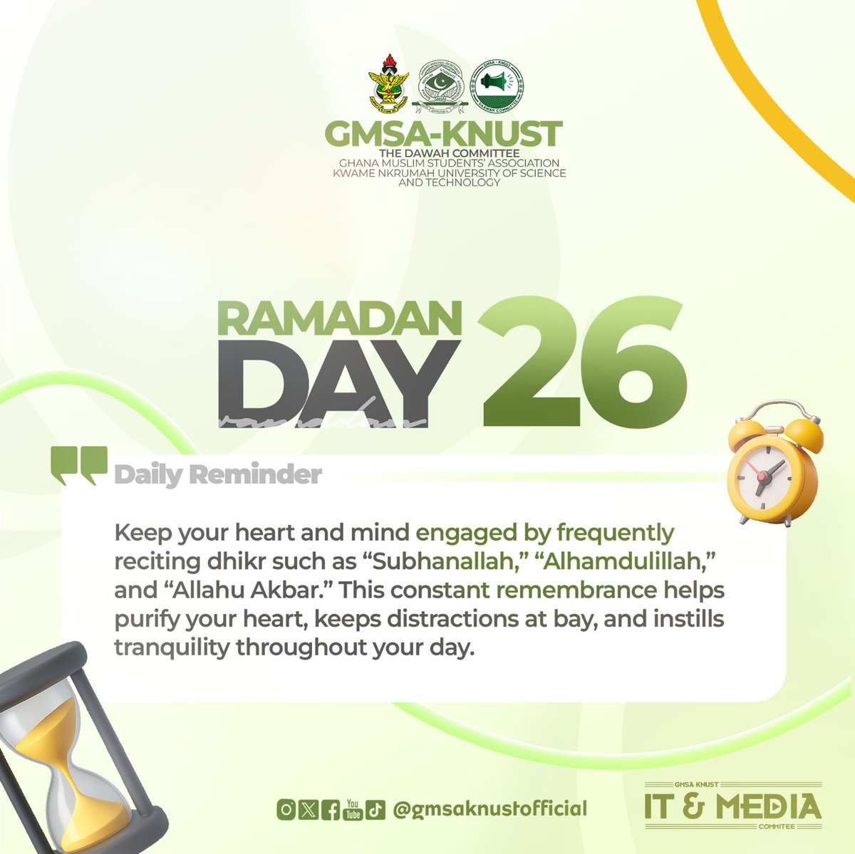 Let your tongue remain busy with Subhanallah, Alhamdulillah, and Allahu Akbar. These simple words carry great weight, purify the heart, calm the mind, and draw us closer to our Creator. 
Every moment spent remembering Allah is a step toward His mercy and forgiveness