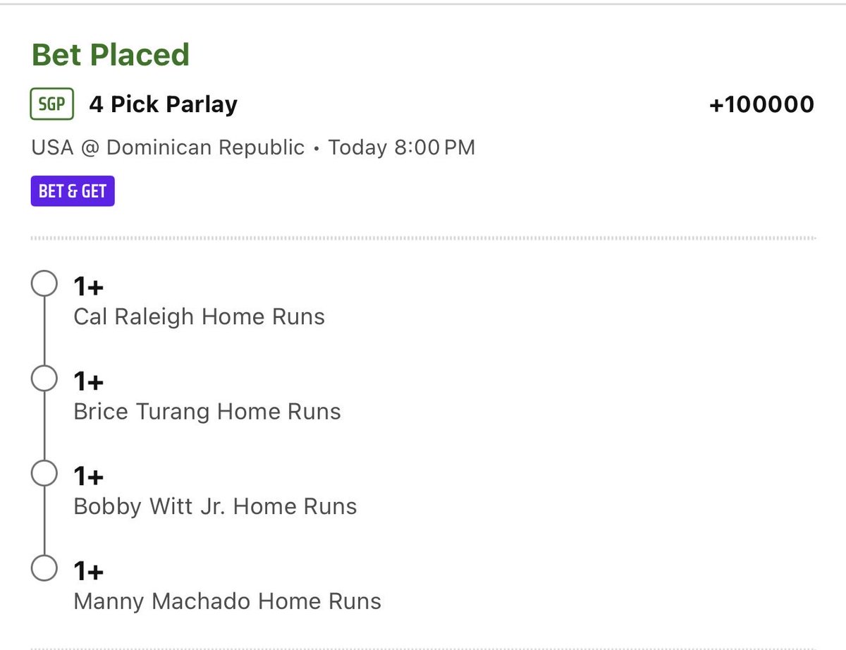 MM_Parlays's tweet photo. I Had a 💵 and a Dream 😴 

#WBC #Baseball #billionaires2025 
#Fandual 

$10 into $10,000 https://t.co/CAp0h4pmF8