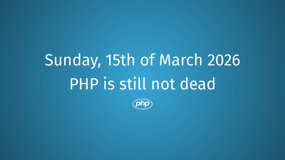 Is PHP dead? tweet media