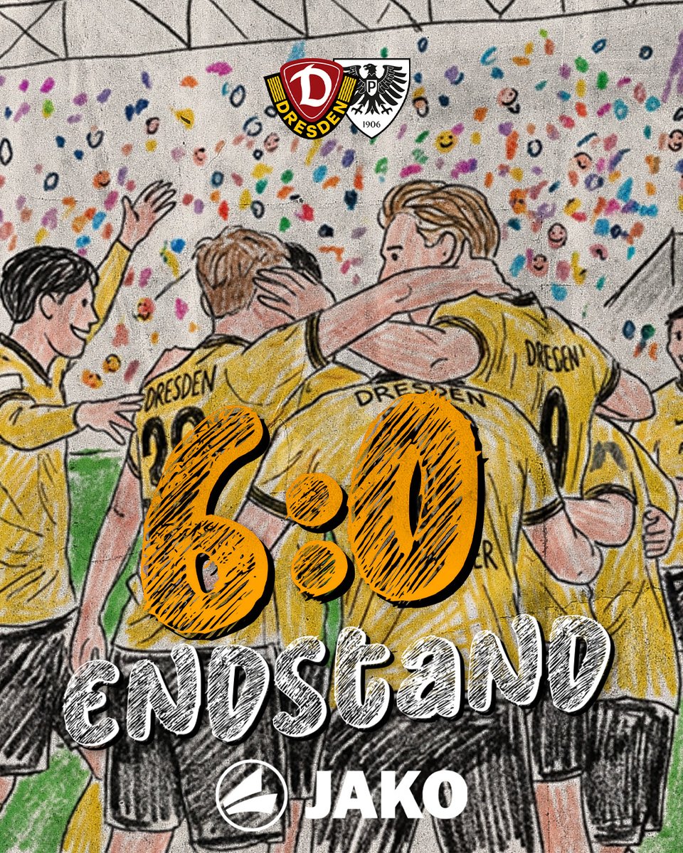 ⏰90'+4 Der höchste Sieg unserer Zweitligageschichte ist perfekt und was für ein wichtiger Heimdreier! GEIL! 😍 #SGDPRM 6:0 #sgd1953