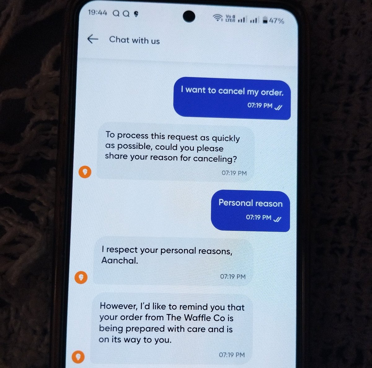 frndzfav's tweet photo. @harshamjty @Swiggy And customer care says the order is on its way then deducts cancellation of 100% amount. https://t.co/Ivk9jVwtRz
