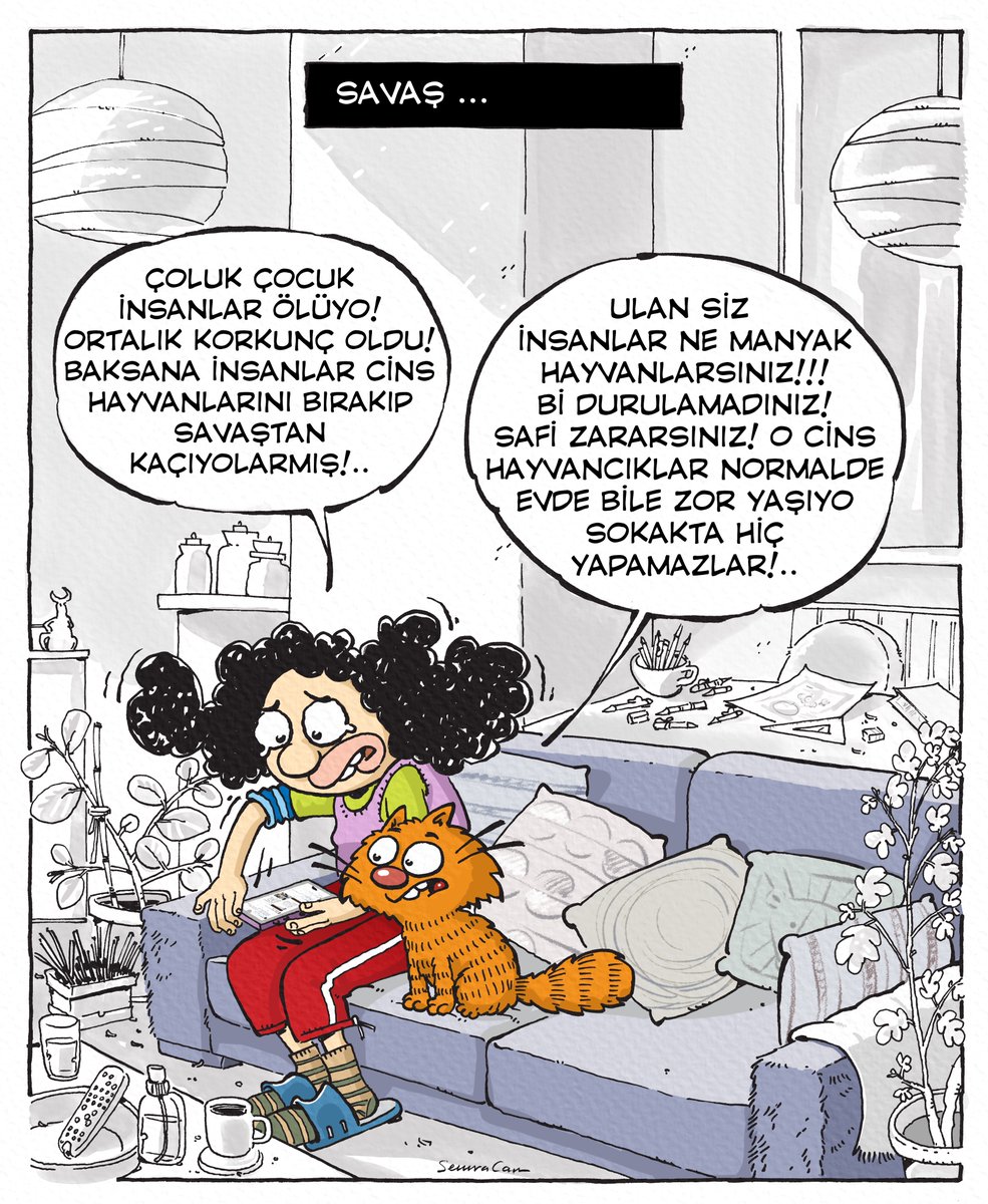 muzirorg's tweet photo. Dubai’de veterinerler anlatıyor: Olası saldırı korkusuyla ülkeden ayrılan bazı insanlar evcil hayvanlarını terk ediyor. Savaşın bedelini yine masumlar ödüyor. 
@semracan çizdi.
https://t.co/35M89aERm6 https://t.co/XvEBM2DhKN