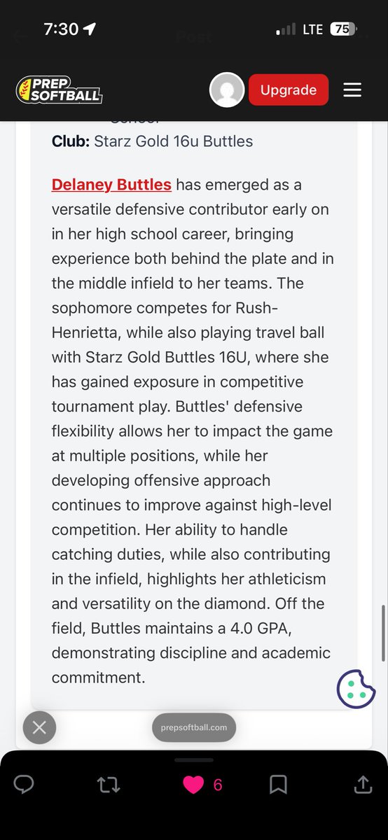 Delaney Buttles 2028 tweet media