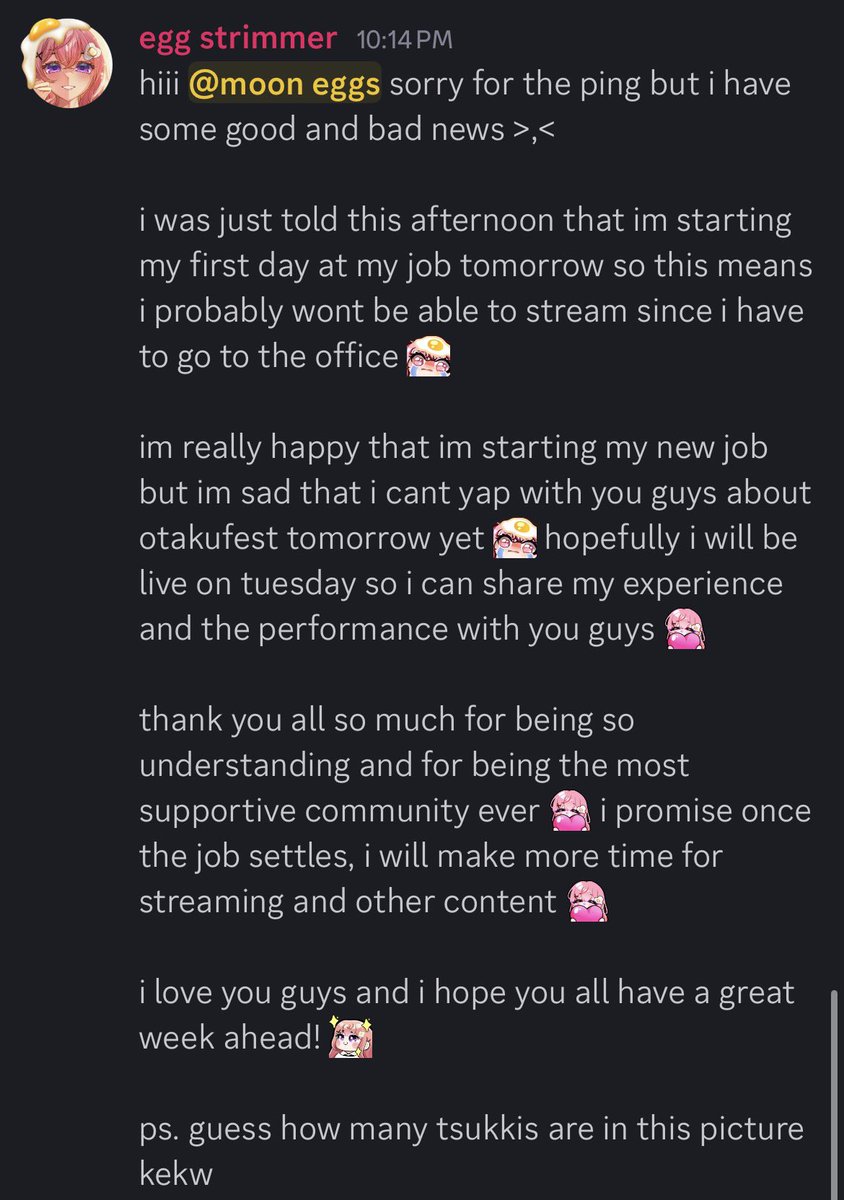 🌙 small announcement 🥚 tldr: cant yap about otakufest yet since its my ...