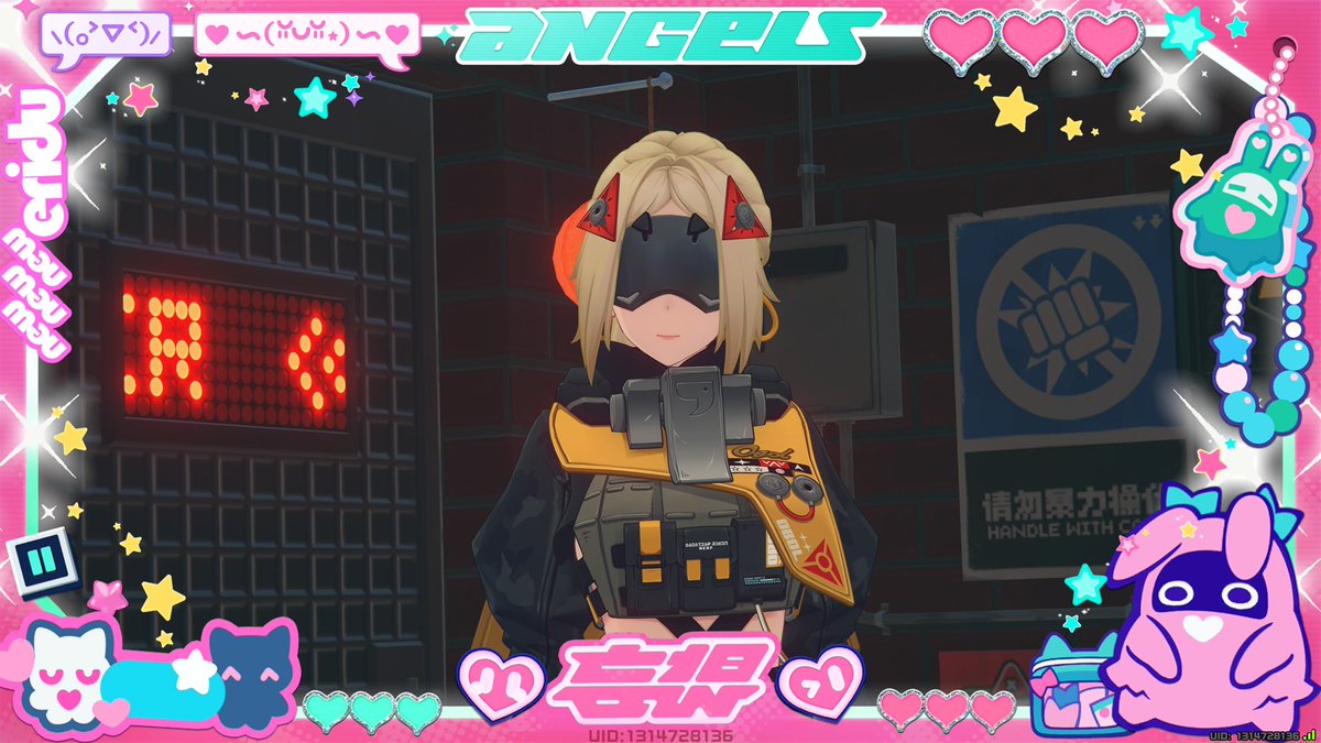 giuniku_kari's tweet photo. オボルスでの共闘シー���も撮りたかったけど、3人フレームに入れるのむず過ぎて😭😭　（鬼ビームの主張が。。。）

最後は一度やってみたかった、にわかせんぺい風トリガー！

#ゼンゼロ 　#zzztrigger https://t.co/UFFAh0AmUd