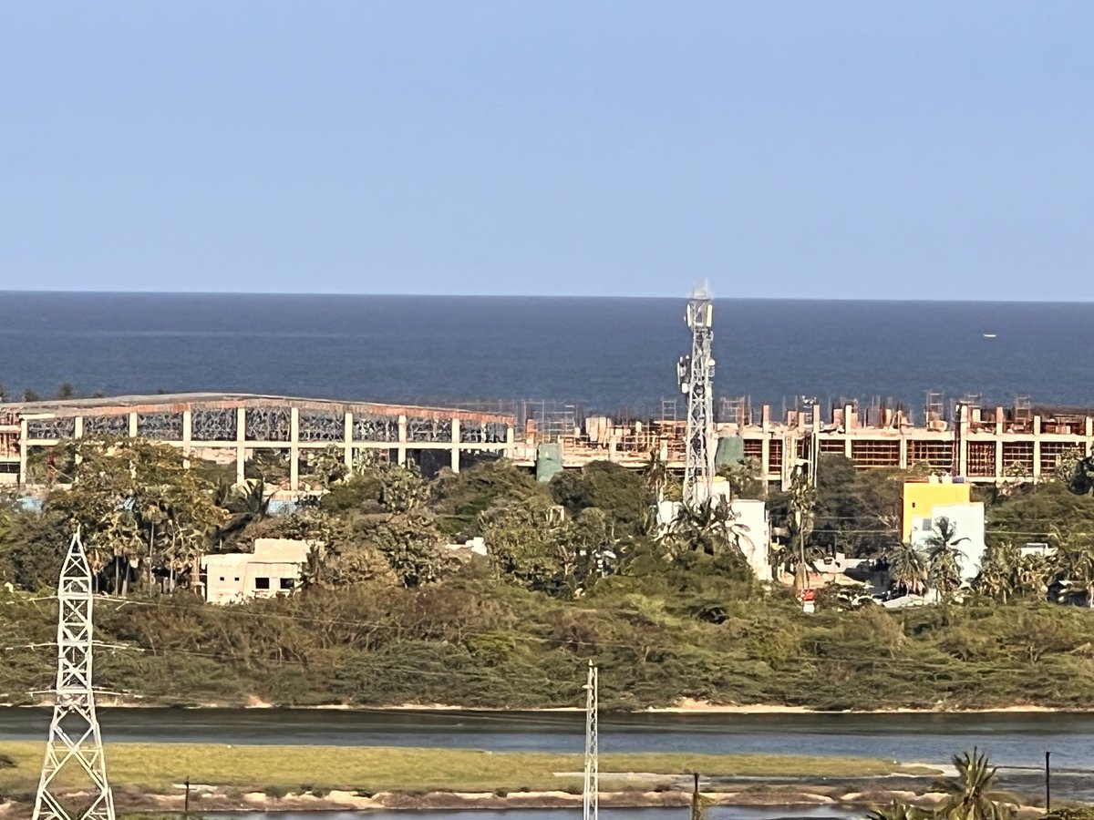 HariraamTrajan's tweet image. Kalaignar international convention Center construction in #ECR #Chennai in full swing