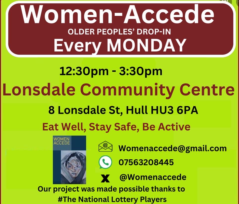 WomenAccede's tweet photo. Join us tomorrow at Women-Accede

🗓 Monday Food Drop-In
⏰ 12:30pm

We provide essential food support in a warm and welcoming environment. Our drop-ins offer:
• Access to food supplies
• A friendly community space
• Support and connection

Everyone is welcome. 💛 https://t.co/2rfEJPCAZ8