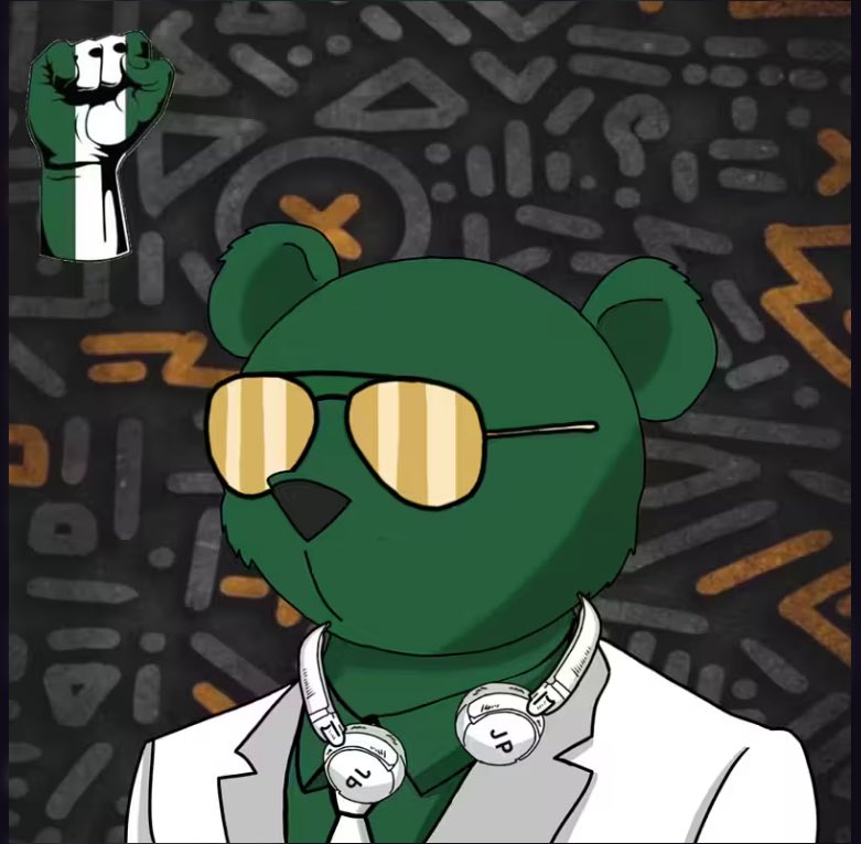 AFRO_BEARS's tweet photo. This Bear isn’t just another NFT… This one walks with pure alpha energy.
Traits spotted: 🟢 Deep Green Bear Skin 🕶 Gold Reflective Shades 🎧 JP Headphones 🤍 White Suit Fit
A true Web3 OG Bear built for the culture.
Don’t sleep on the mint. https://t.co/FKrwFB9tFf https://t.co/K3WKTUPe0B