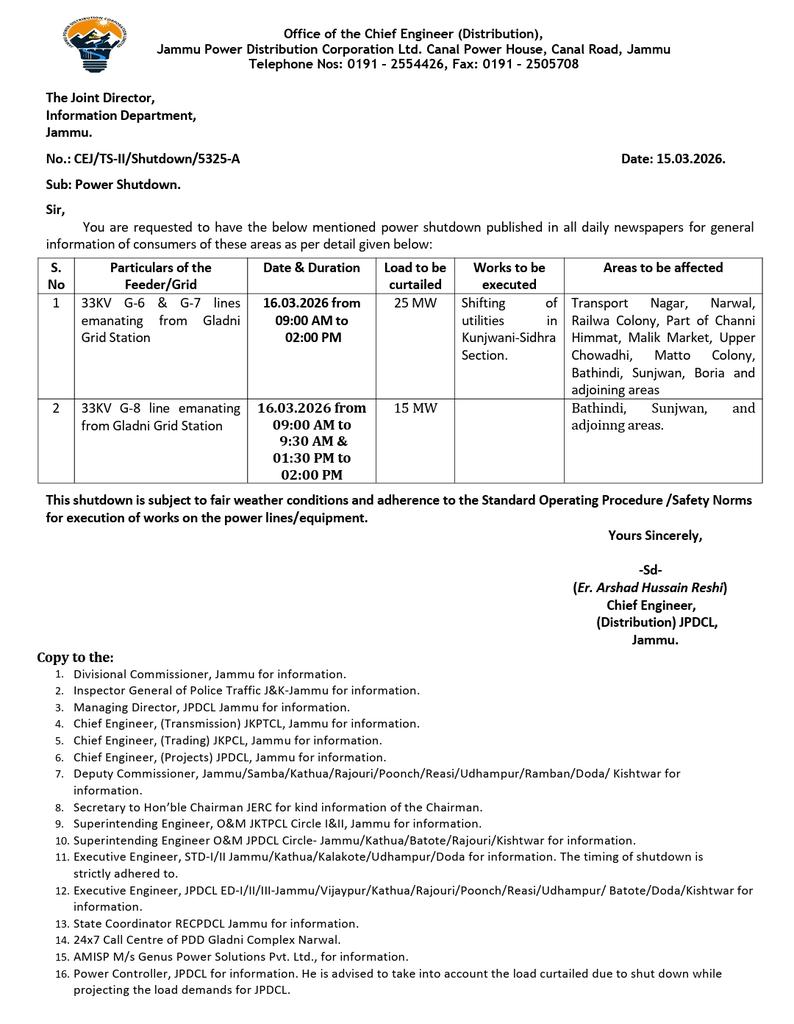 Jammu Power DISCOM tweet media