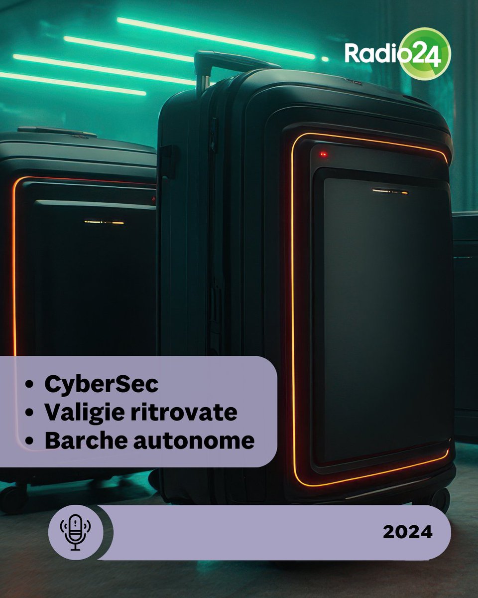 R24Innovazione's tweet image. Allarme #Cybersecurity: +49% di attacchi gravi nel 2025. Analisi del Rapporto #Clusit con G. Faggioli e C. Giustozzi.

Inoltre: droni marini a guida autonoma con Mirai Robotics e come ritrovare le valigie grazie ai tracker bluetooth.

🎧 tinyurl.com/3xnd87vp

#Radio24