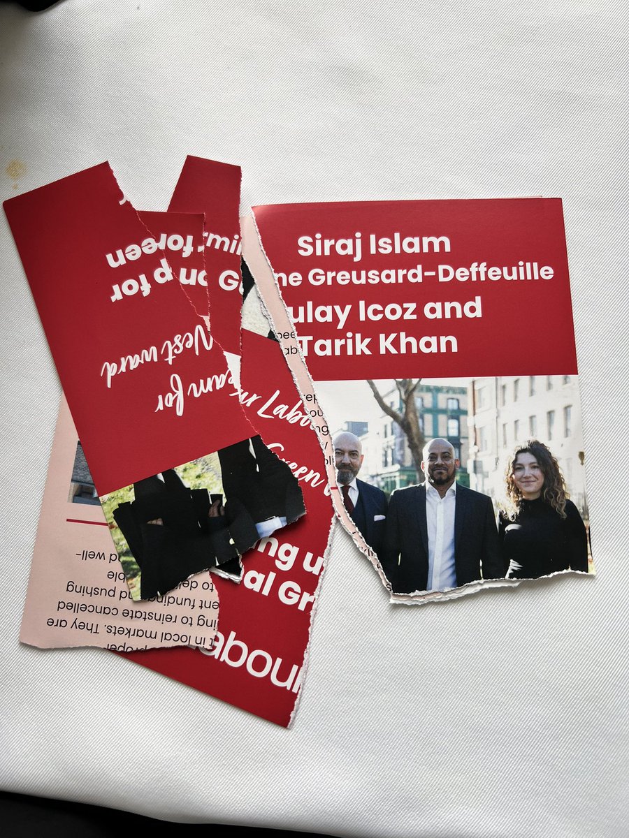 Knock Knock - Hello we’re from the Tower Hamlets Labour Party can I just hand you this? Of course you can. My little Dachshund barked like a Lunatic because he can smell a Rat.