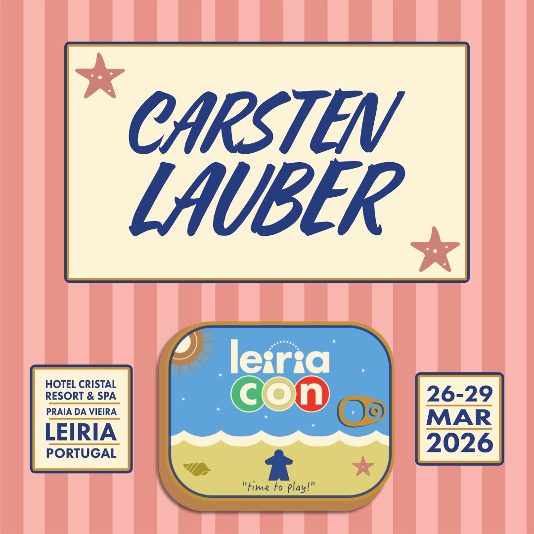 LeiriaCon's tweet photo. Carsten Lauber author of the board games Crystal Palace, Drachensachen, among others, returns to our convention from March 26-29, 2026!

#boardgames #leiriacon https://t.co/JWOa7VVFqA