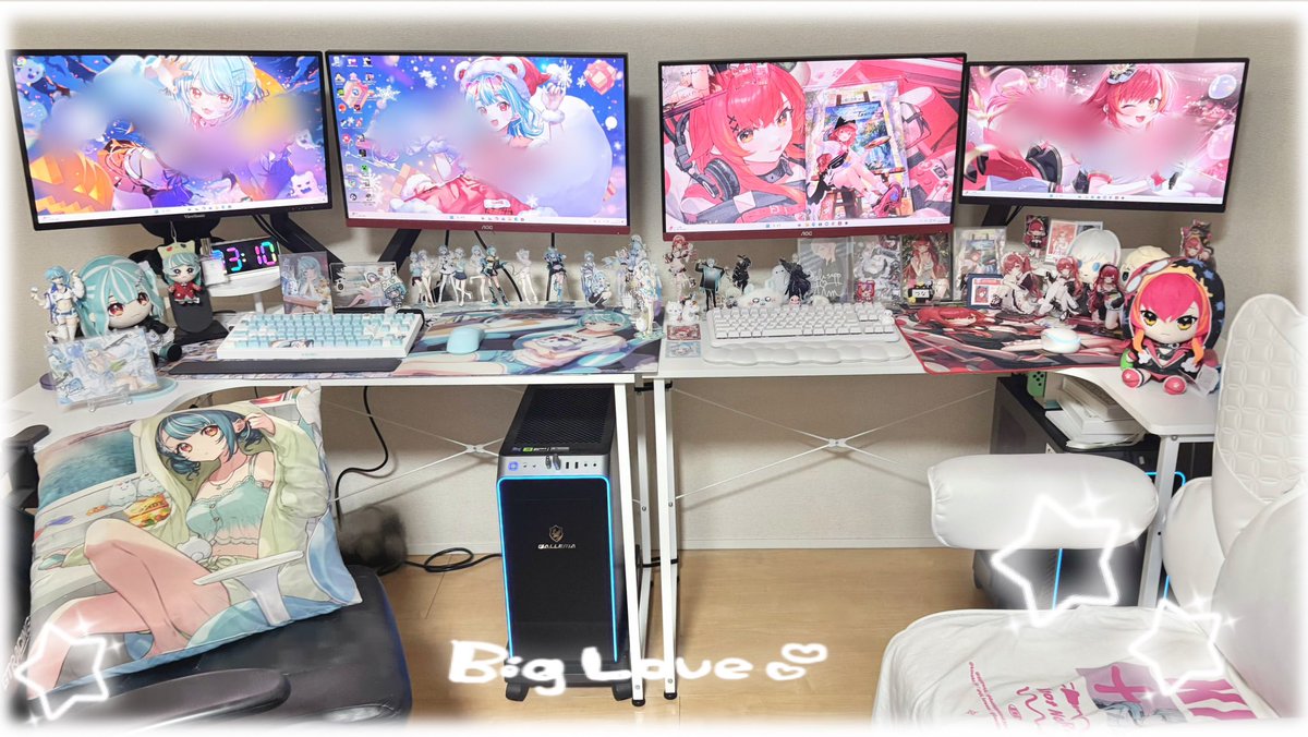 _sappaim's tweet photo. つならむ推し夫婦のゲーミングスペース🫰🏻🩵❤️
⌇ #猫汰つな #白波らむね  #desksetup https://t.co/JIsSDRClbD