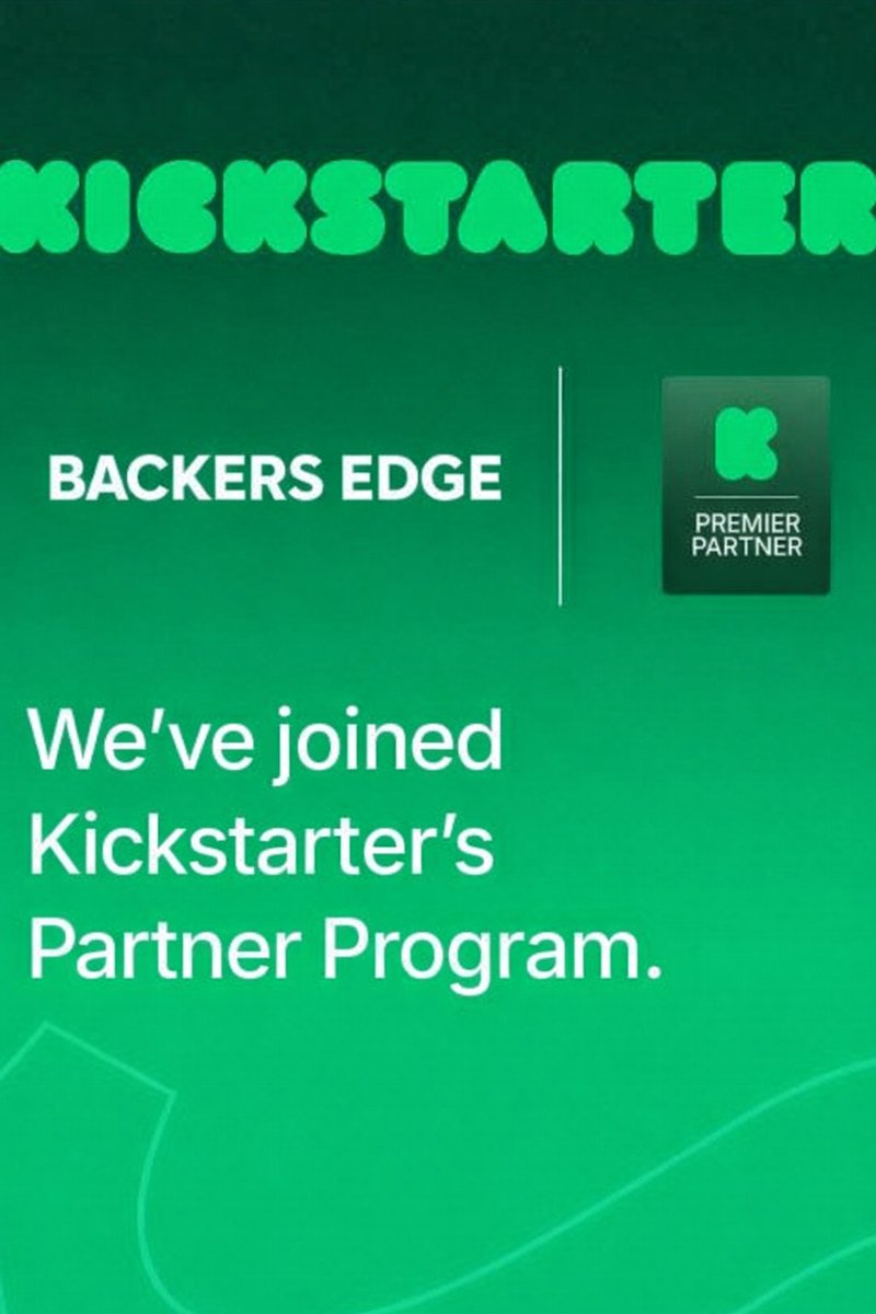 fundraising_Ex1's tweet photo. 🚨 BIG NEWS: Backers Edge is now an official Premier Partner in the Kickstarter Partner Program  a carefully selected network of trusted experts. We've helped creators raise $200M+. The real success starts before the launch. That's where we come in. 🚀 https://t.co/zWtASJK4VL