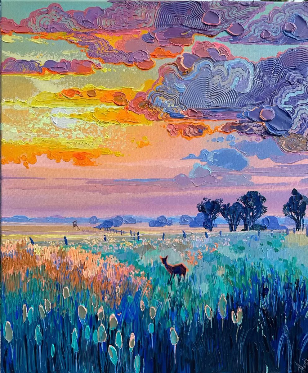 amtrusova's tweet photo. acrylic, canvas 50*60 cm «silent tread» 2024 https://t.co/j4tIUwguqf