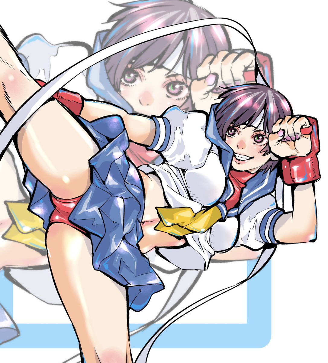 春日野さくら 「「いっくよー!」春一番! #春日野さくら生誕祭」|玉越博幸のイラスト