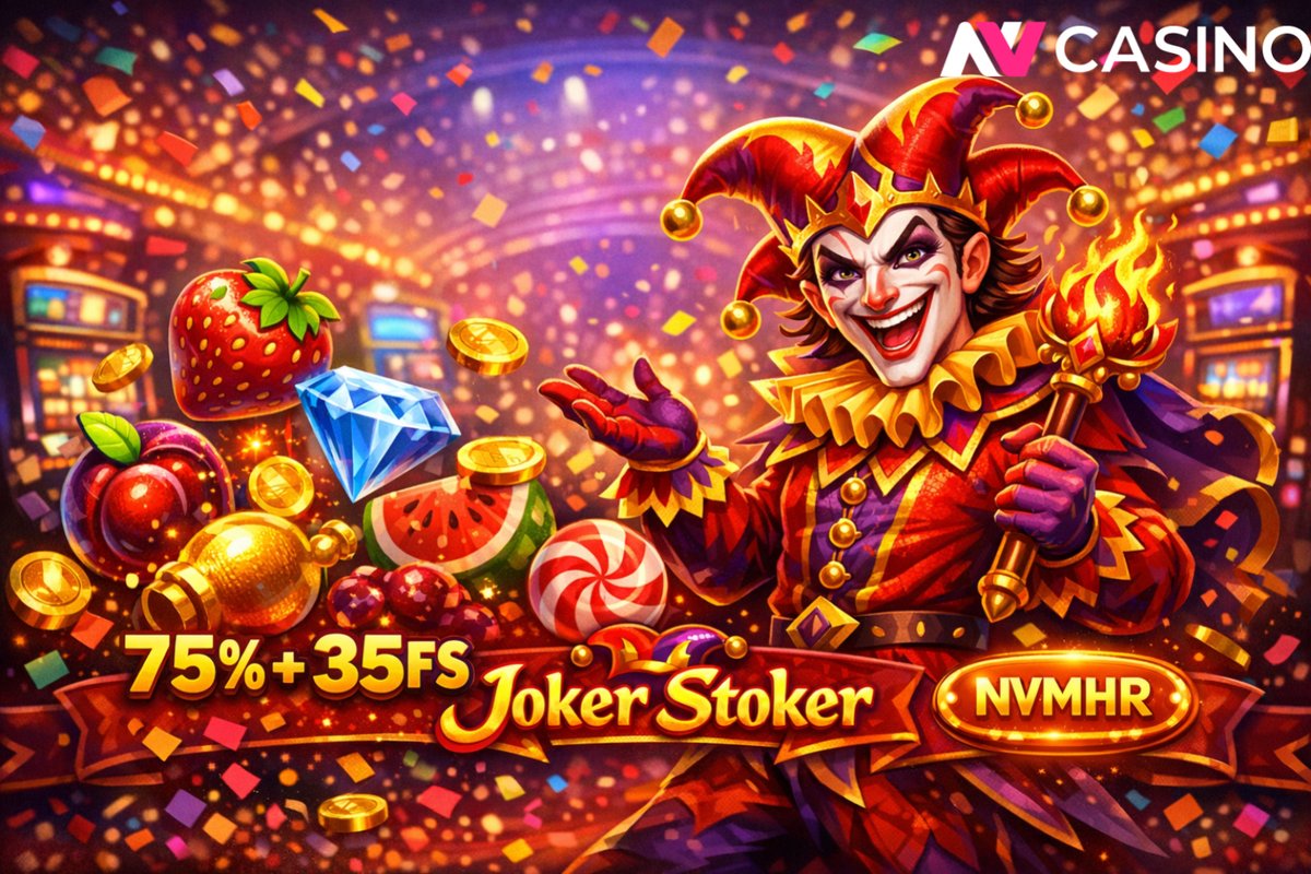 Seize the moment—your dream prize awaits!
NVMHR ➡️ Joker Stoker
🪙Min. deposit: 15€
🪙Max.Bonus: 300€
🗓️Bonus active 3 days