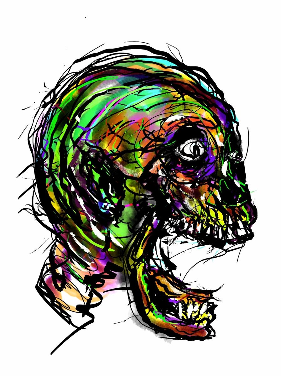 A little bit of Sunday doodling. #doodle #weekend #skull