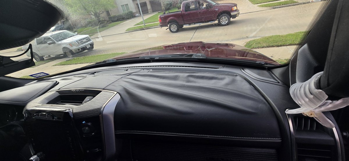 TxAFVet's tweet photo. @DodgerInsider  @Dodge @RamTrucks @Stellantis this is the last attempt at allowing you to do the right thing.  This is a 2019 Ram Limited.  If my airbags deploy and anyone in my vehicle is hurt, you will wish you just issued a recall and repaired the leather dash. https://t.co/PDXVqLwQDQ