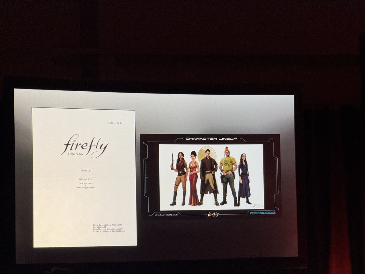 eschel's tweet photo. The #Firefly cast announced an #animation series for which they’ve already done the pilot and are trying to find a home. https://t.co/zvjU3jZA35