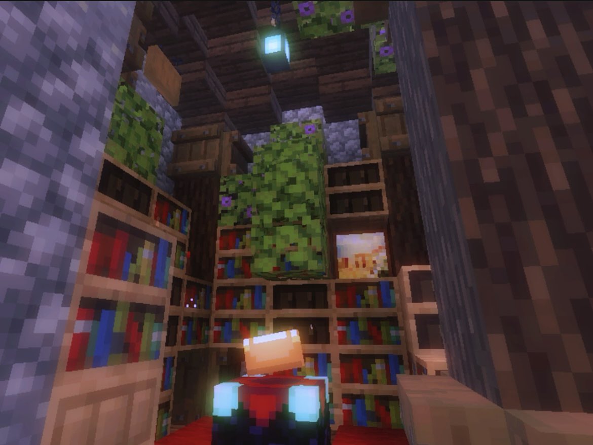 Anje_minecraft's tweet photo. 倉庫の四角にエンチャ部屋つくった🪄︎︎◝✩

 #Minecraft 
 #minecraft建築コミュ
 #Minecraftbuilds https://t.co/9uFPNvOaWo