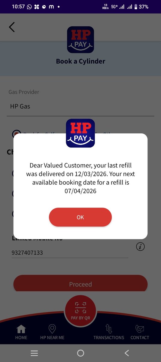 rahulpandey0122's tweet photo. @HPCL without delivery of gas cylinder 
How is this possible? https://t.co/IXyWPWkzw7