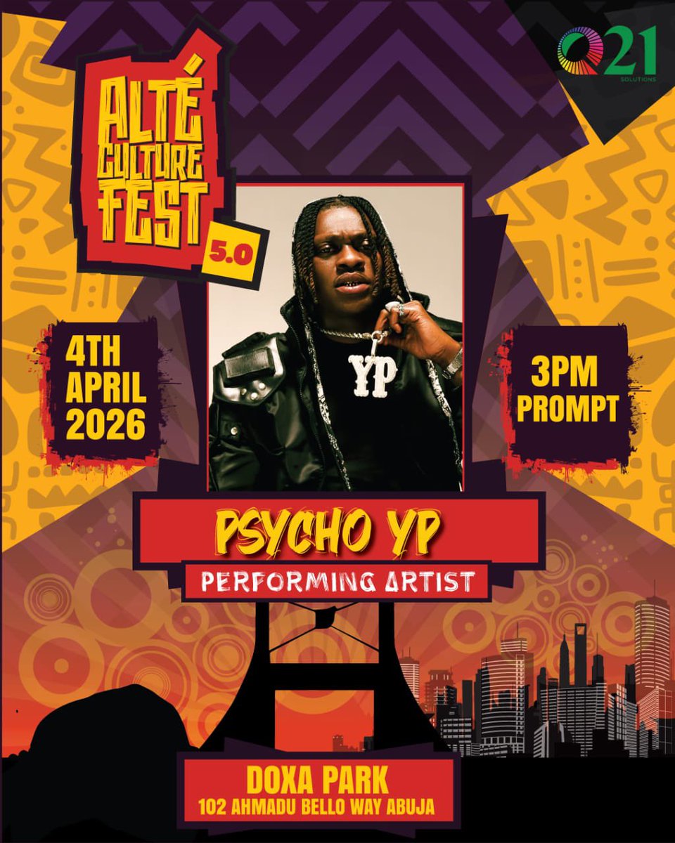 KingOpe__'s tweet photo. Alte Culture Fest is back again! Get ready for good vibes, great music, and unforgettable fun this Easter in Abuja🎉🔥

Tickets are selling out fast, secure yours now: https://t.co/QWsDjnd1sD 🎟️

#AlteCultureFest https://t.co/RxT6bNIux3