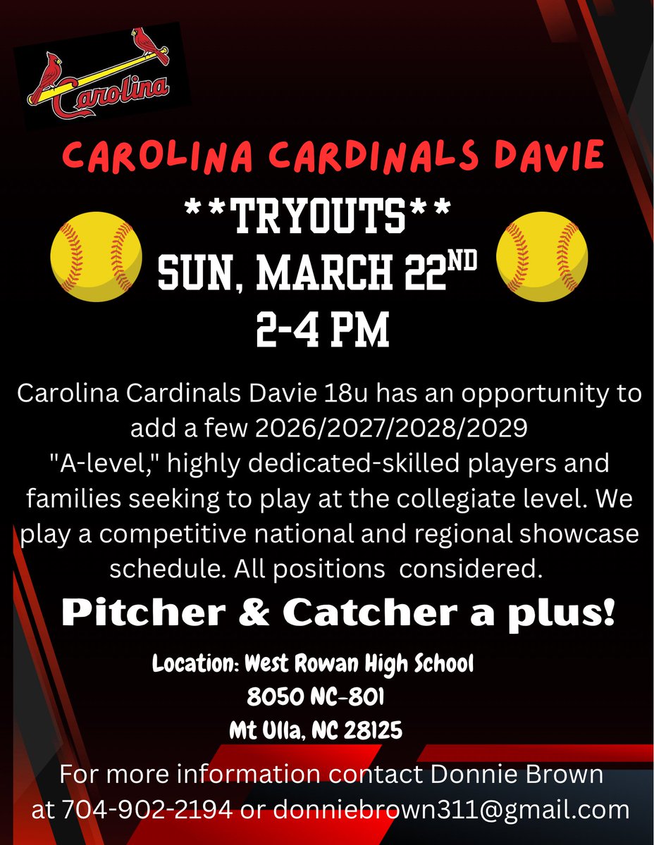Carolina Cardinals Davie tweet media