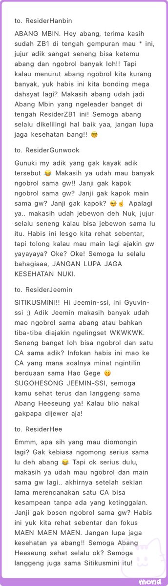 LessorCaramel's tweet photo. Absen ada : @ResiderKarina @ResiderSungchan @ResiderHanbin @ResiderGunwook @ResiderJeeminie @ResiderHee @ResiderAnton 

Seru nih abang uchan dapet surat nanti ku dm link-nya. 😉😉 https://t.co/AVf4APXNcp