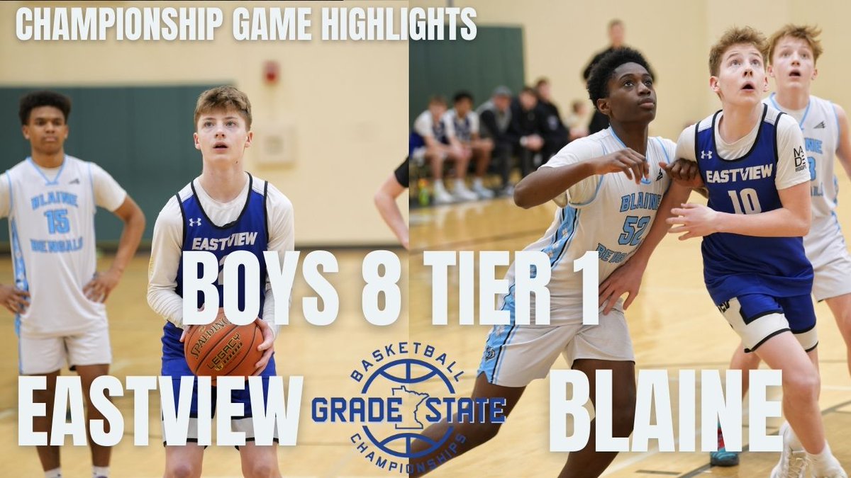 streethistory's tweet photo. MYAS Grade 8 TIER 1 Champion Game Highlights

Eastview vs Blaine

Eastview won 35-24 @Blaineboyshoops @MYASMinnesota

https://t.co/ihD93IxKmN https://t.co/NofrZmt7Mi
