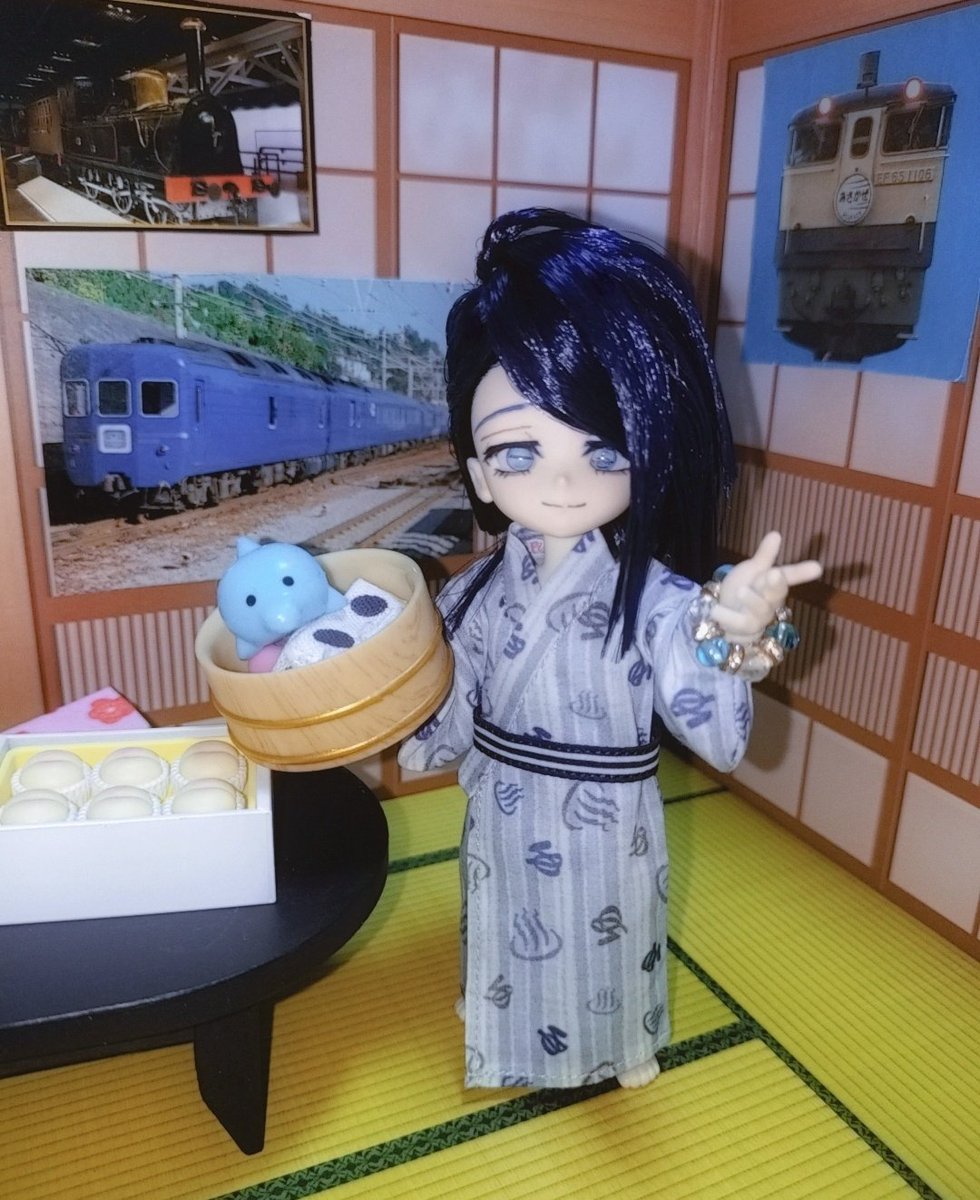 mrno0222's tweet photo. ずっと探していた温泉マーク柄の可愛い浴衣をお迎えできました♨️
鉄道旅行が捗りそうな会長です🚃

素敵な浴衣はPinkFloat様
@PinkFloat_info

#PinkFloat
 #ぷりりん服 https://t.co/wrxfczGvk6
