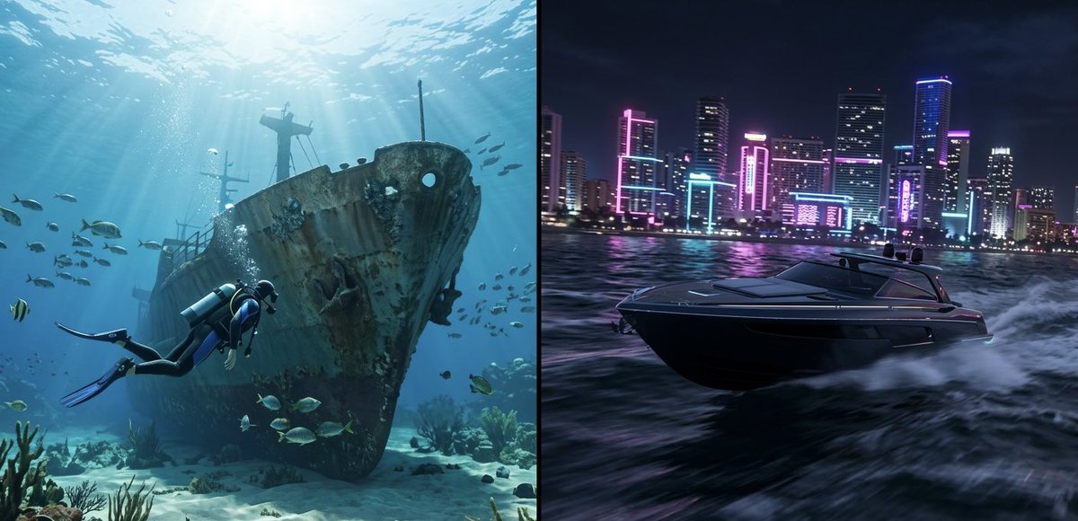 BaseVI_RP's tweet photo. 🌊 BEYOND THE SHORE: THE DEPTH OF LEONIDA’S OCEANS. 🌊

New leaks and "Satellite View" mapping deep-dives suggest that GTA VI isn’t just about the land—Rockstar is reportedly building a massive, explorable underwater ecosystem. https://t.co/0810lhiReO
