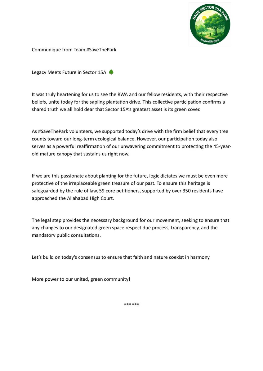 Save 15a Noida park tweet media