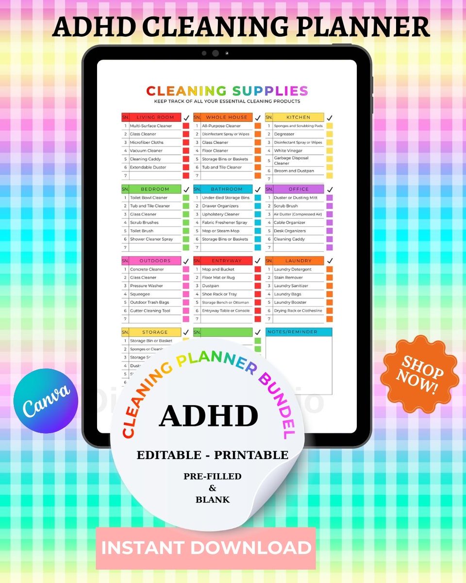 digiseastudio_'s tweet image. Printable Cleaning Planner
A simple system for home organization.
digiseastudio.etsy.com/listing/447134…⁠�
#printableplanner #planneraddict #cleaningplanner #productivity #organization