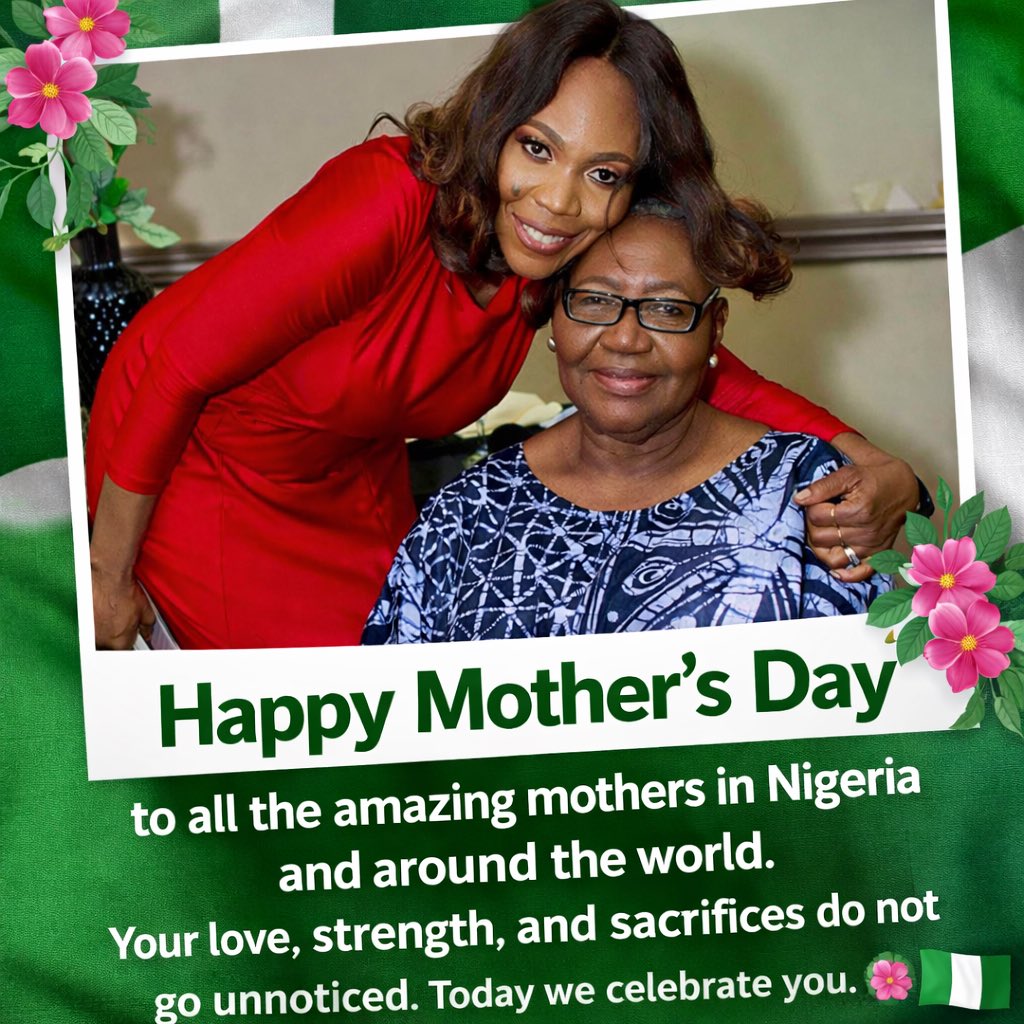 MYAFRIAMERICAN's tweet photo. Today is Mother’s Day in Nigeria, 🇳🇬

Happy Mother’s Day to my beautiful mother and to every incredible mother in Nigeria and around the world. Your sacrifices, prayers, and unconditional love never go unnoticed.

Today we celebrate you. 💚🤍

#MothersDayNigeria #HappyMothersDay https://t.co/oYmyVUffoW