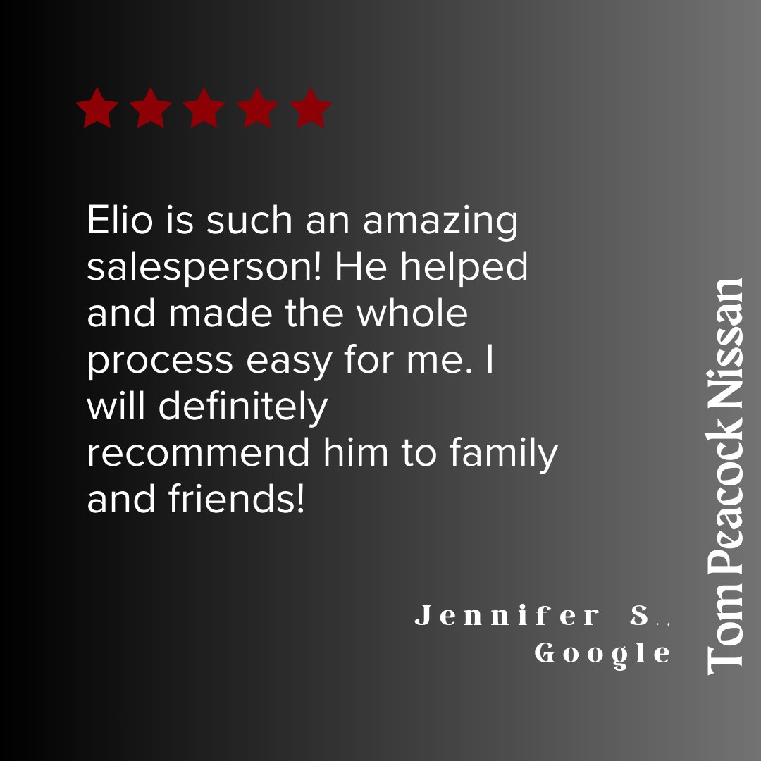 Thank you, Jennifer! We’re thrilled Elio made your experience easy and enjoyable. We appreciate your recommendation!