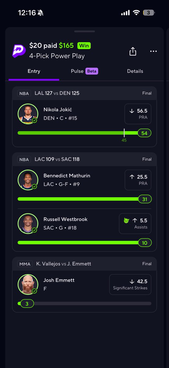 Vonte2xx2's tweet photo. I’m BACKK Last nights hit🔋🔋
#PrizePicksToday 
#prizepicks 
#NBA https://t.co/b5Y5PKSXXT