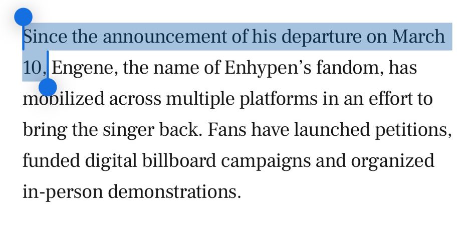 hsngpilled's tweet photo. they have went back and revised the date of heeseung’s “departure” from march 21 > march 10 

genuinely these people don’t even fact check their own writings before publishing. https://t.co/TqFetiZAqs