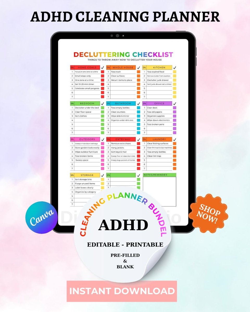 digiseastudio_'s tweet image. Cleaning Schedule
Stay on track with weekly plans.
digiseastudio.etsy.com/listing/447134…⁠�
#cleaningschedule #planneraddict #organizedhome #productivityplanner #cleaningtips