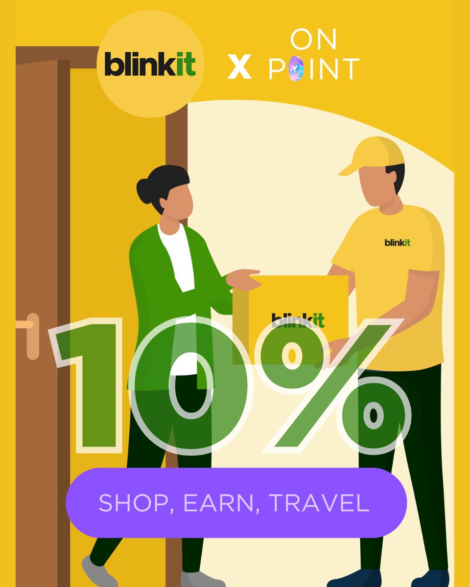 10% OFF on <a href="/letsblinkit/">Blinkit</a>  vouchers only for today on the <a href="/onpointindia/">Onpoint</a> app. T&amp;C and account limits apply.                                       Please update or download the app  📲 here: qrco.de/bgLpip