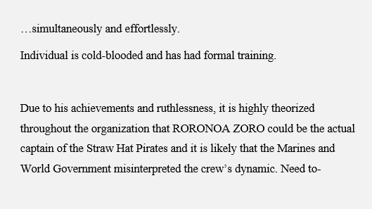 they kept the “people thinking zoro's the captain” bit in opla too