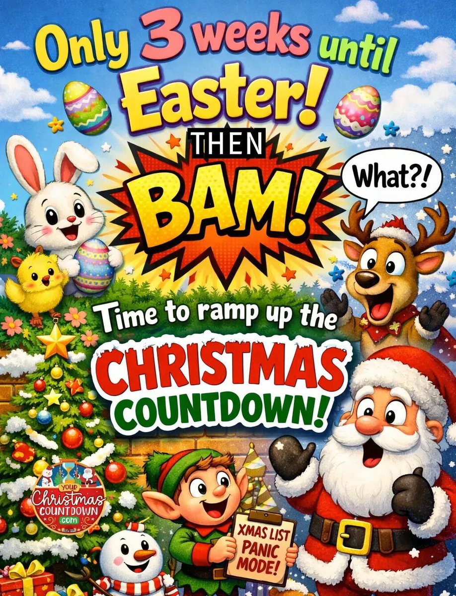christmas_clock's tweet photo. 3 weeks until #Easter, then BAM - Christmas countdown time!
🕒 https://t.co/08kJVAWqc2 🎄🎅 https://t.co/Vw5FSpBTlq