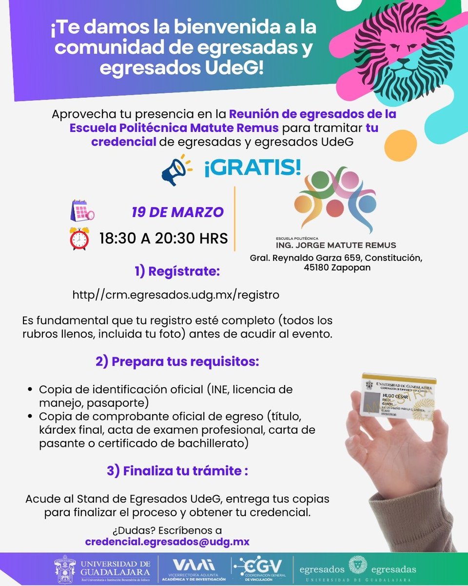 Coordinación de Egresados y Ex Alumnos de la UdeG tweet media