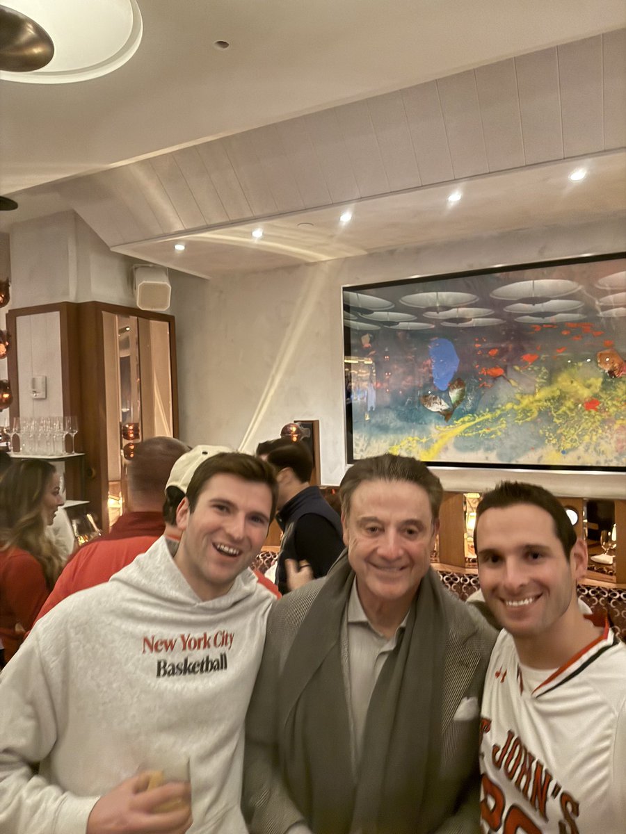 Back to back big east champs!! What a night. Rick pitino is a program changer. Greatest college basketball coach to ever do it #SJUBB