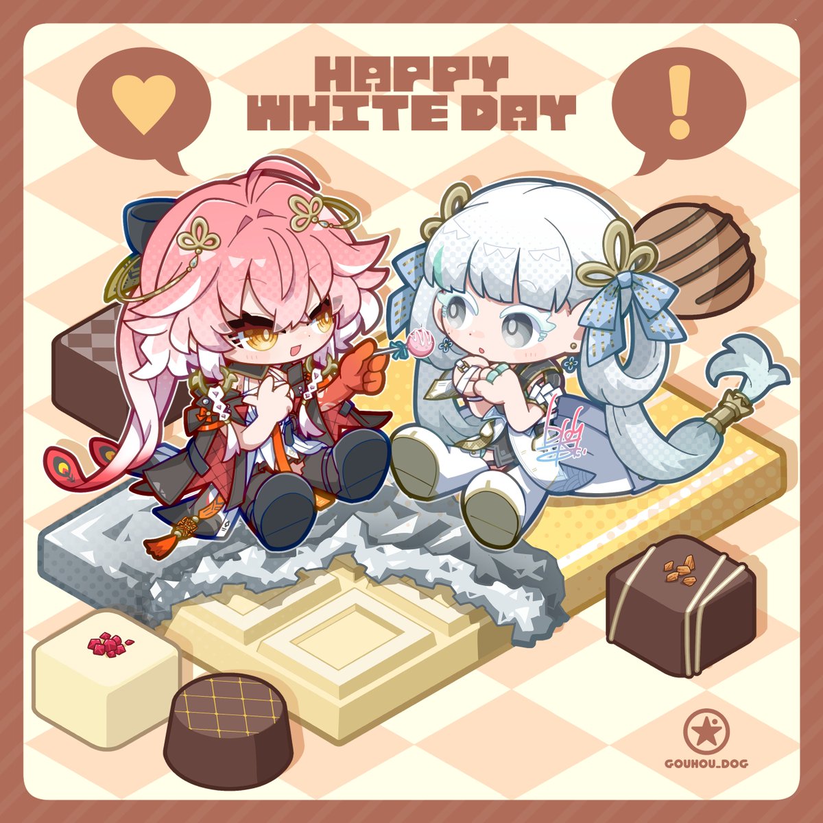 「HAPPY WHITEDAY〜 #鳴潮 #鳴潮コレクション」|ドッグさん@多忙〜4/10のイラスト