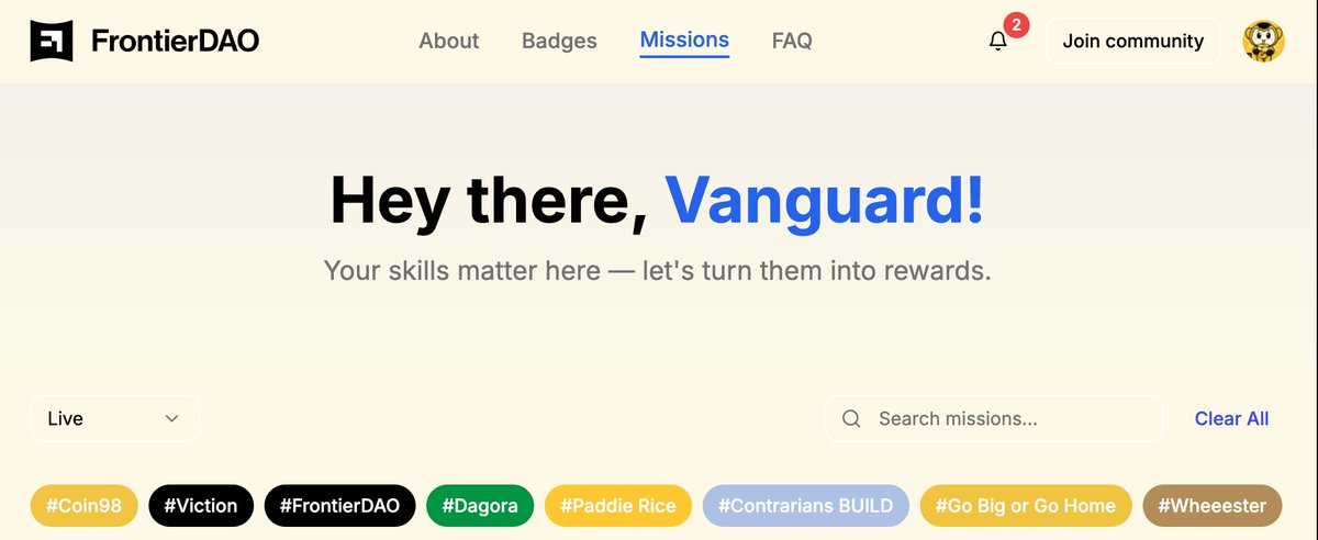 0xCoin98's tweet photo. What is Viction Vanguard?
A place where you genuinely contribute (content, missions, ecosystem support) to earn VIC tokens, NFT badge multipliers (x1.3–1.5 reward boost), XP, and climb the leaderboard!The official Ambassador program of @BuildOnViction , run by @Frontier_DAO .

How to join:  
_ Go to the website: https://t.co/w6hpVsdmRs → create your profile  
_ Check & complete missions: https://t.co/u8Wp3yqE2Z  
_ Join Discord: https://t.co/nVCg2I47pu

What you’ll learn & earn:  
_ Learn: Real Web3 campaign execution, high-quality content creation, global collaboration.  
_ Earn: VIC from bounties, NFT badges that boost rewards, early access, whitelists, XP for bi-weekly rewards.

Why I’m excited about it:
_ It’s not fake farming — real contributions with real impact, tracked transparently via XP & badges. 
_ Viction’s zero-gas, ownership economy is heating up — joining Vanguard is the way to grow with the ecosystem and earn deserved rewards!

Jump in now, everyone! ✌️✌️
@Frontier_DAO 
@BuildOnViction 
#VictionVanguard